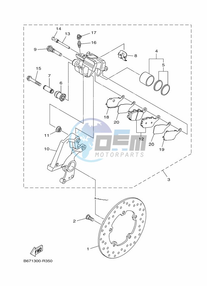 REAR BRAKE CALIPER