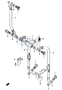 GSF1200A (E18) drawing FRONT BRAKE HOSE (GSF1200T V W X Y ST SV SW SX SY)