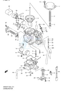 AN400 (E2) Burgman drawing CARBURETOR (MODEL X Y)