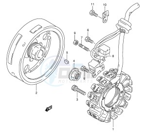 DR350 (E1) drawing MAGNETO (MODEL W X,E24)