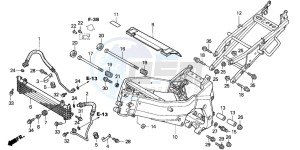 CBR1100XX SUPER BLACKBIRD drawing FRAME BODY/OIL COOLER (X/Y/1/2/3/4)