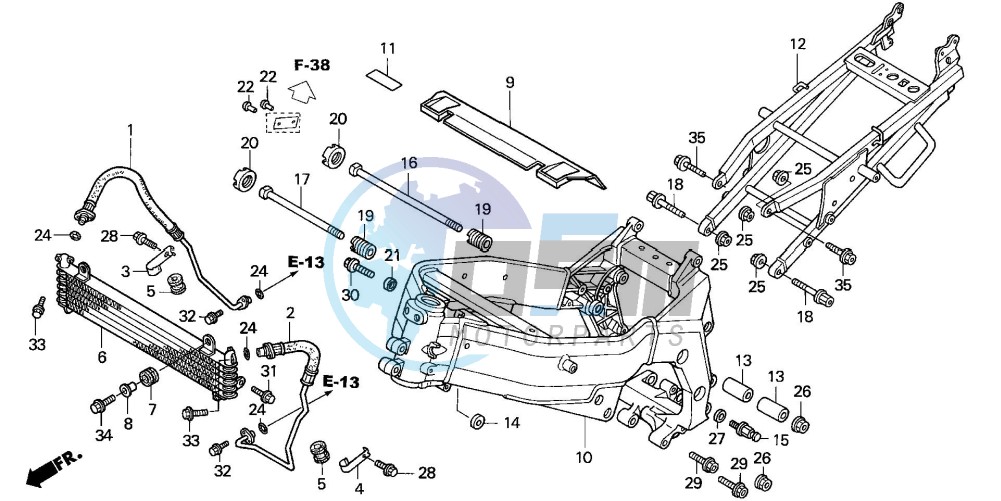 FRAME BODY/OIL COOLER (X/Y/1/2/3/4)