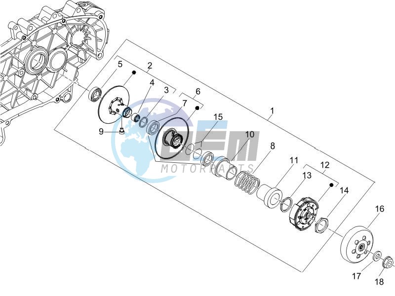 Driven pulley