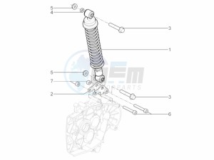 Typhoon 50 4T 4V E2 (NAFTA) drawing Rear suspension - Shock absorber/s