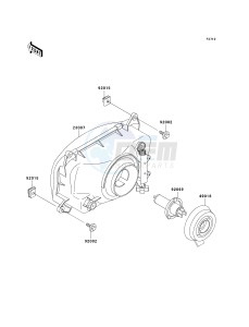 EX 500 D [NINJA 500R] (D6F-D9F) D7F drawing HEADLIGHT-- S- -