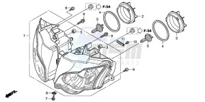 CBR1000RR drawing HEADLIGHT