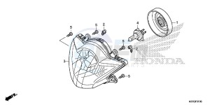 SH125DSG SH125 UK - (E) drawing HEADLIGHT