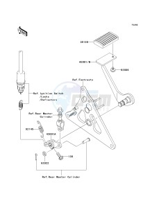 VN 1600 B [VULCAN 1600 MEAN STREAK] (B6F-B8FA) B8F drawing BRAKE PEDAL_TORQUE LINK