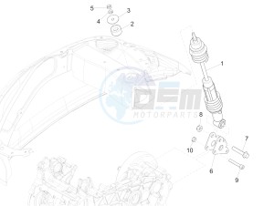 Sprint 125 4T 3V ie (APAC) (CAPH, EX, RK, TW, VT) drawing Rear suspension - Shock absorber/s