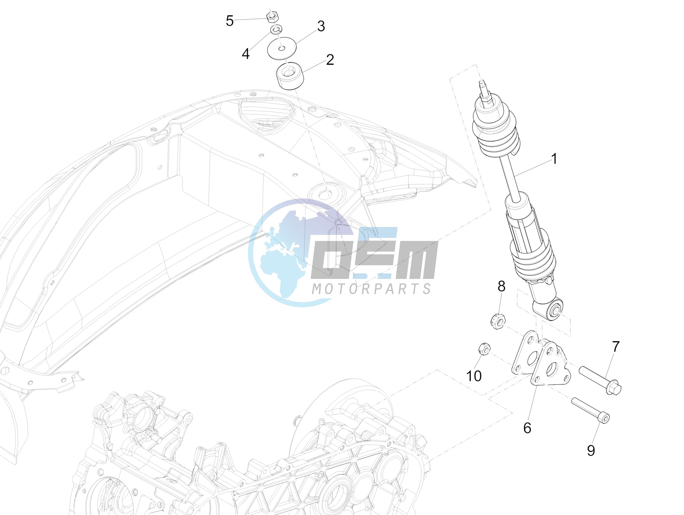 Rear suspension - Shock absorber/s