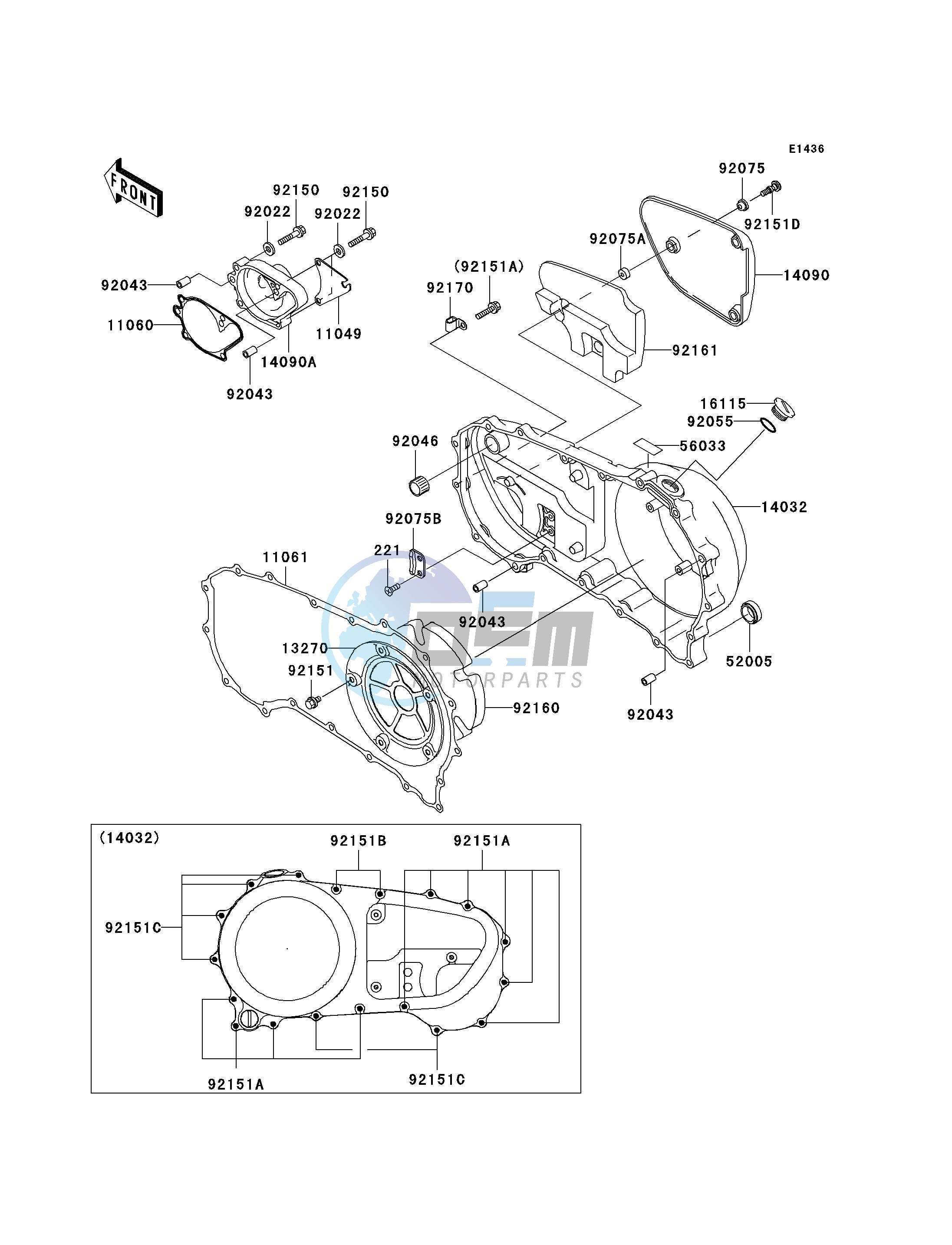 RIGHT ENGINE COVER-- S- -