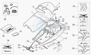 V 11 1100 Cat. Cat. drawing Saddle - rear fairing