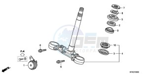 VTR2509 France - (F / CMF LL MK) drawing STEERING STEM