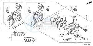 NT700VAB drawing REAR BRAKE CALIPER