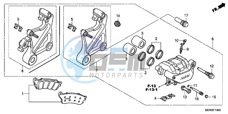 REAR BRAKE CALIPER