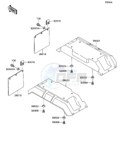 KAF 540 C [MULE 2010] (C1) [MULE 2010] drawing ACCESSORY-- REAR FENDER- -