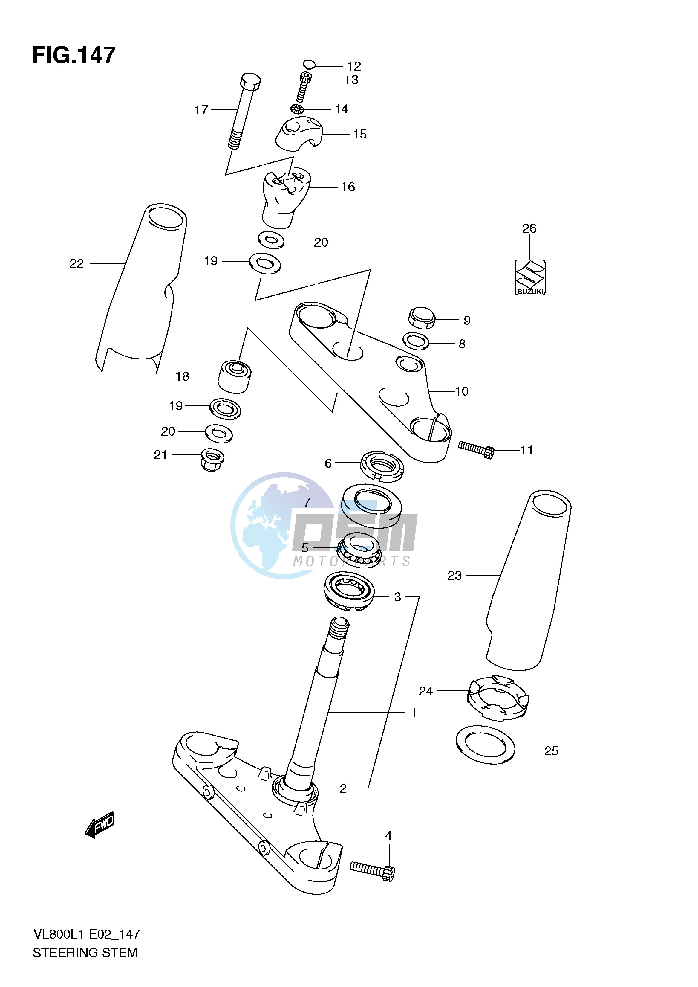 STEERING STEM (VL800CUEL1 E19)