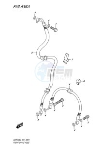 GSR750 EU drawing FRONT BRAKE HOSE