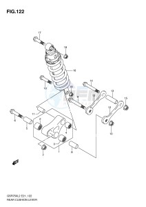 GSR750 (E21) drawing REAR CUSHION LEVER (GSR750UEL2 E21)