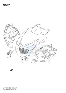 LT-F250 (E28-E33) drawing HEADLAMP HOUSING