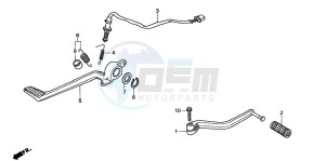 CB1100SF drawing BRAKE PEDAL/CHANGE PEDAL