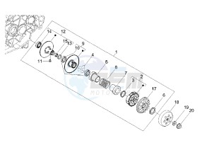 GRANTURISMO 125 drawing Driven pulley