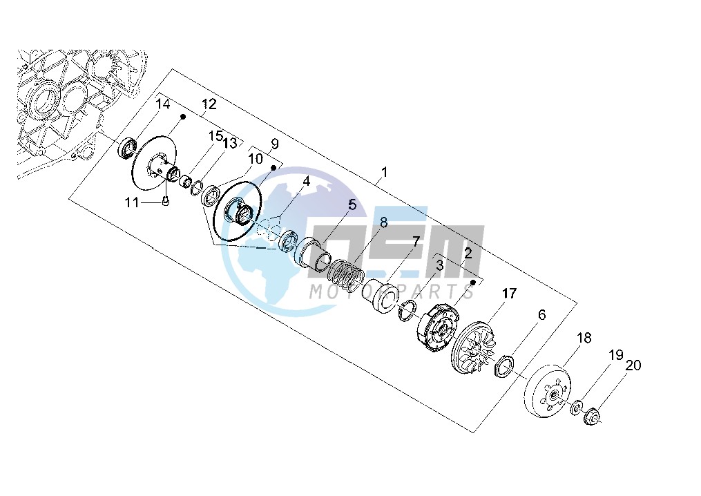 Driven pulley