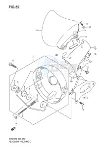 SV650 (E2) drawing HEADLAMP HOUSING (SV650 U A UA)