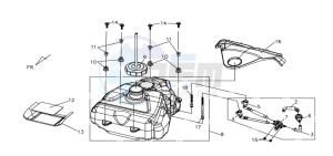 QUAD LANDER 300SL drawing FUEL TANK - FUEL CUT