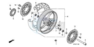 CB600F3A Australia - (U / ST) drawing FRONT WHEEL