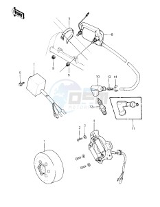 KX 80 C [KX80] (C1) [KX80] drawing IGNITION -- 81 KX80-C1- -