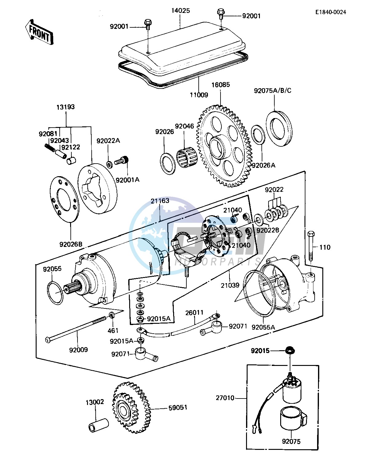 STARTER MOTOR_STARTER CLUTCH -- KZ1100-B2- -