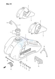 DS80 (E3) drawing FUEL TANK (MODEL F G H)