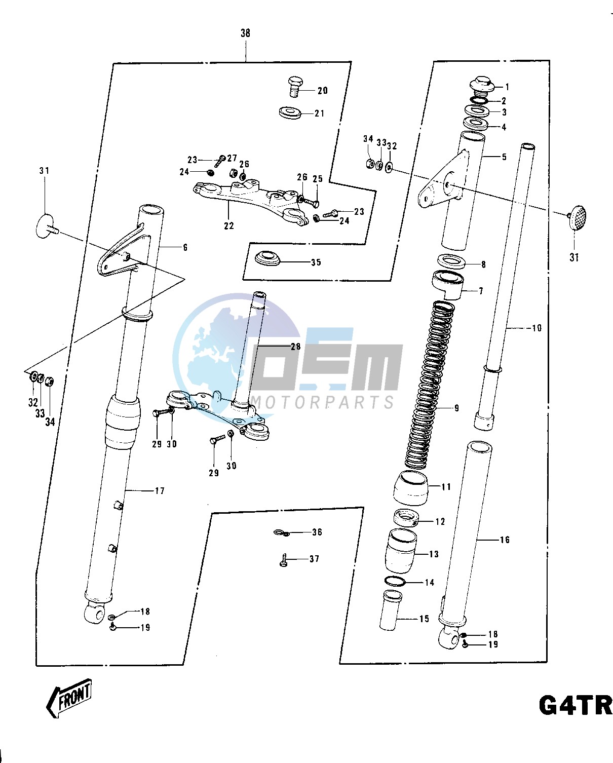 FRONT FORK G4TR-C -- 70-73- -