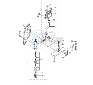 YZ F 250 drawing REAR MASTER CYLINDER