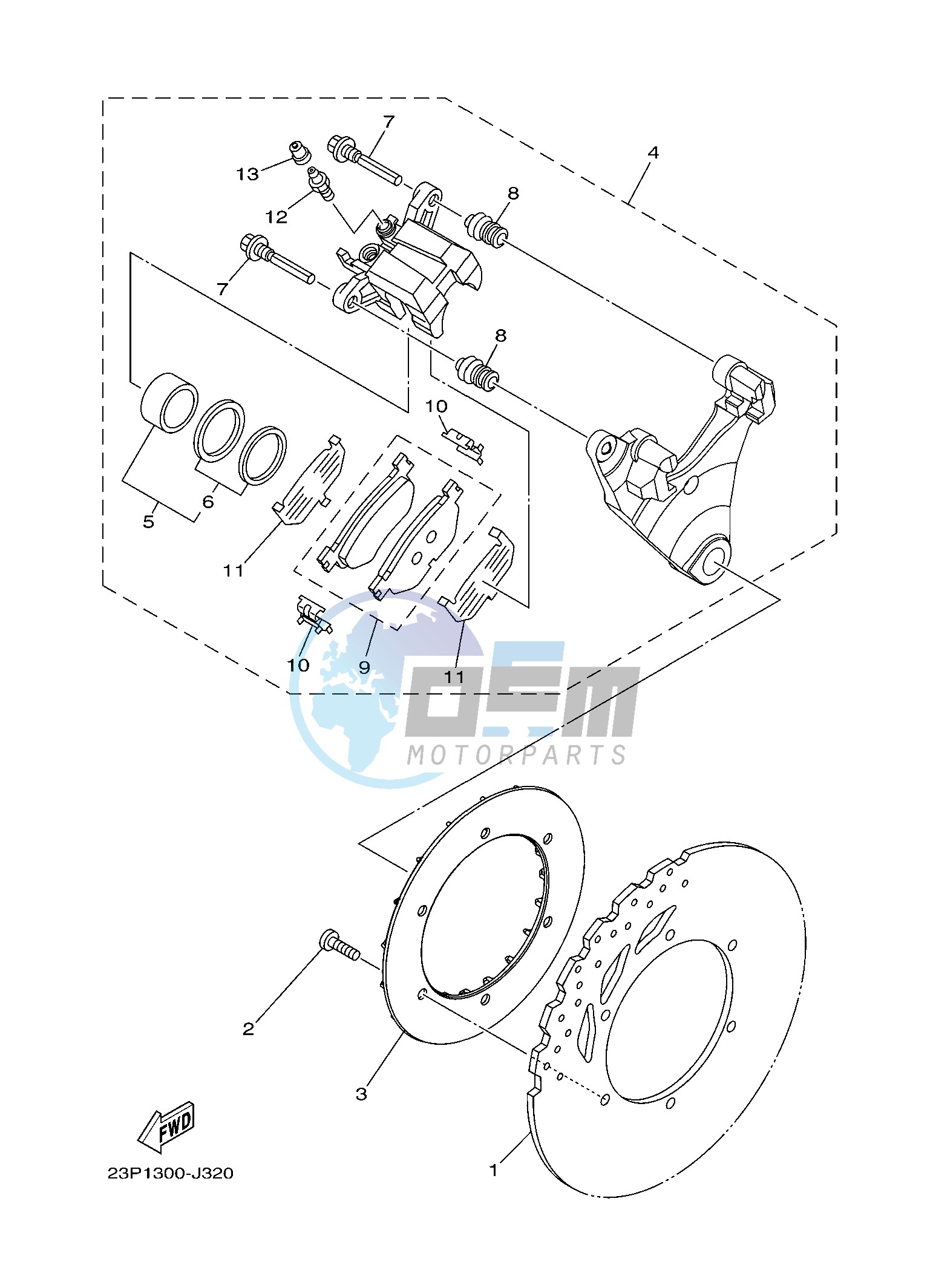 REAR BRAKE CALIPER