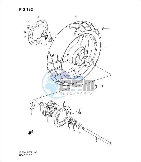 REAR WHEEL (DL650L1 E19)