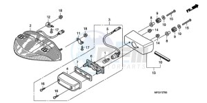 CB600F3A France - (F / CMF ST) drawing TAILLIGHT