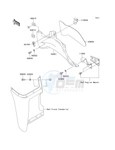 KVF 360 A [PRAIRIE 360 4X4] (A6F-A9F) A8F drawing SIDE COVERS