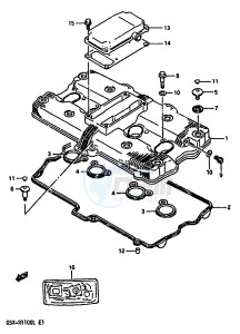 GSX-R1100 (K-L) drawing CYLINDER HEAD COVER