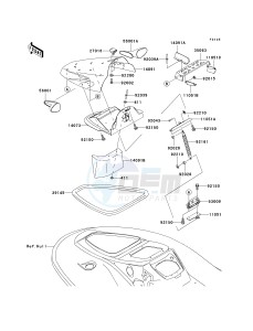 JT 1100 G[1100 STX D.I.] (G1 ) [1100 STX D.I.] drawing HULL FRONT FITTINGS