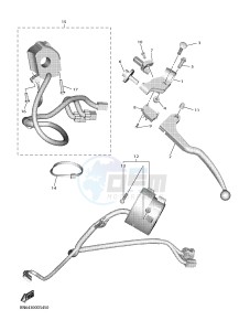 YZF600 R6 (BN6C) drawing HANDLE SWITCH & LEVER