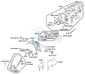 PEOPLE S 300 I drawing Rear Light - Rear Fender