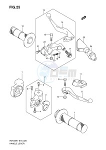 RM125 (E19) drawing HANDLE LEVER