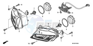 CBR600RR9 BR / MME SPC - (BR / MME SPC) drawing HEADLIGHT