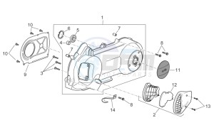 Scarabeo 300 Light e3 drawing Variator cover