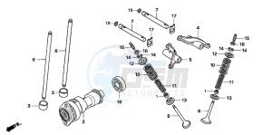 TRX500FE drawing CAMSHAFT/VALVE