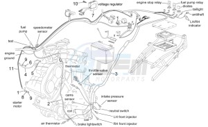 RSV 2 1000 SP drawing Central electrical system