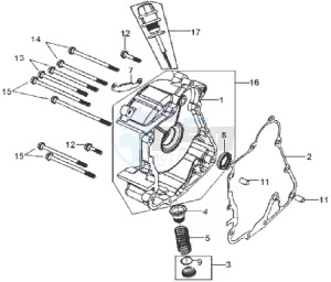 MEGALO 125 E2 drawing CRANKCASE  RIGHT