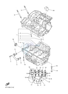 YBR125E (42PK) drawing CRANKCASE